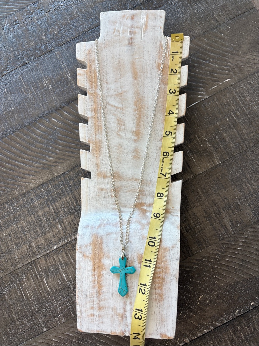 Turquoise Cross Pendant Necklace